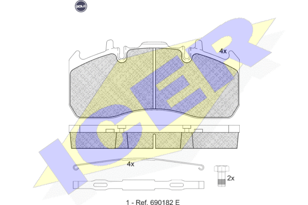 Set placute frana,frana disc 151841 G ICER